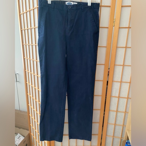 Old Navy boy's size 18 uniform pants tech straight built-in-flex navy blue NEW - Picture 1 of 4